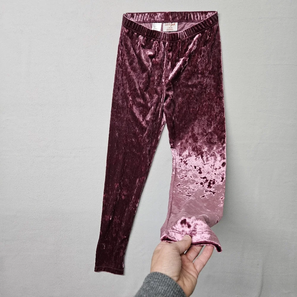 Cat & Jack Thermal Shirt and Velvet Look Pants Pink Girls Size Large